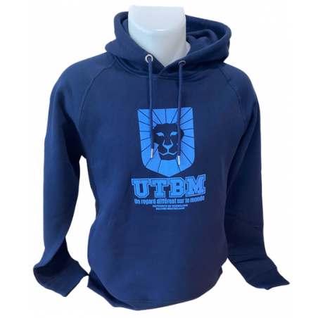 Sweat à capuche UTBM french navy